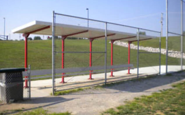 Steel Netting Poles, Dugouts and Shelters