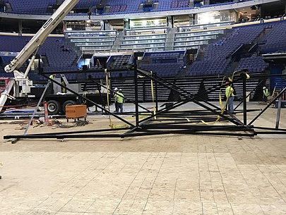 Steel Scoreboard Construction Enterprise Center St. Louis