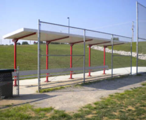 Steel Netting Poles, Dugouts and Shelters